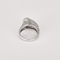 54 Élégante bague moderniste en or blanc, topaze rose : 5 carats et diamants : 0,60 carat 58 Facettes DV32511-1