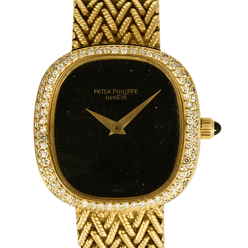 Patek Philippe Montre Ellipse Ladie's en or jaune et cadran onyx 58 Facettes DV31835-1