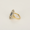 45 Bague en or jaune et or gris, saphirs et diamants. Style Art Déco. 58 Facettes DV26158-14
