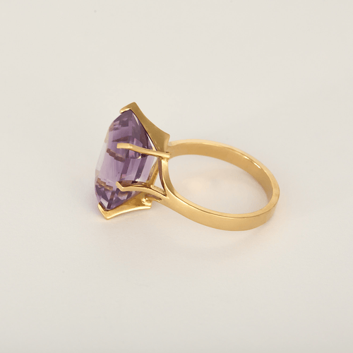 60 Bague cocktail en or jaune et améthyste 58 Facettes DV32608-1