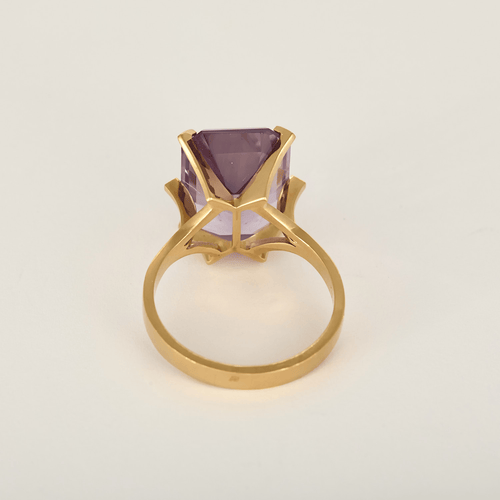 60 Bague cocktail en or jaune et améthyste 58 Facettes DV32608-1