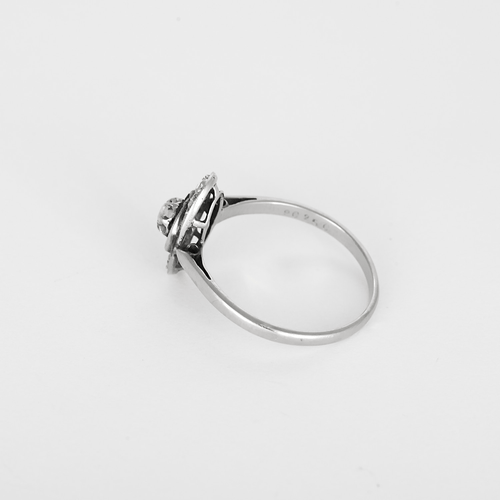 56 Bague en Or blanc 18k Diamant and Saphir 58 Facettes DV16236-12