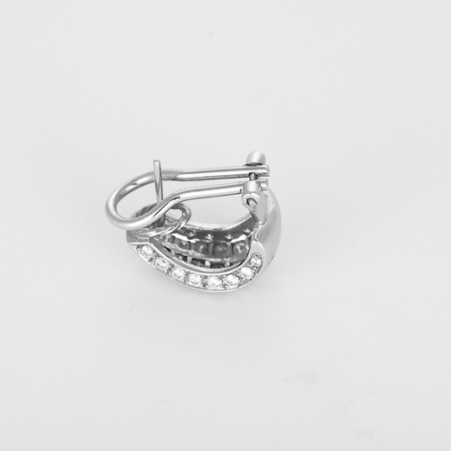 Élégantes boucles d'oreilles en or blanc et diamants : 1 carat 58 Facettes DV31450-47