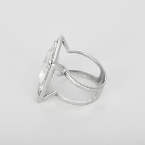53 Bague cocktail en or blanc, aigue-marine : 10 carats et diamants : 0,20 carat 58 Facettes DV31450-45