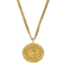 Collier en or jaune à maille gourmette et pendentif filigrané à motif de fleur 58 Facettes DV32806-5