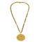 Collier en or jaune à maille gourmette et pendentif filigrané à motif de fleur 58 Facettes DV32806-5