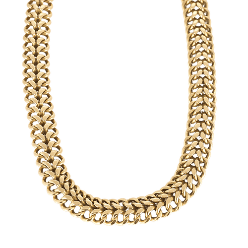 Collier en Or jaune à maille gourmette fantaisie 58 Facettes DV32806-1