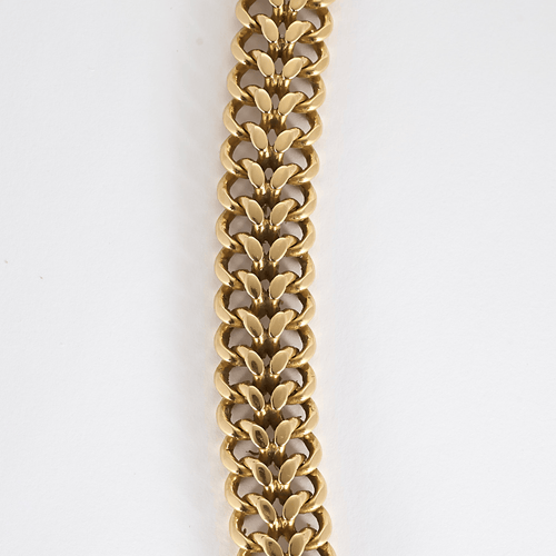 Collier en Or jaune à maille gourmette fantaisie 58 Facettes DV32806-1