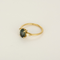 Bague en Or jaune, Saphir Teal : 1,40 carat et Diamants