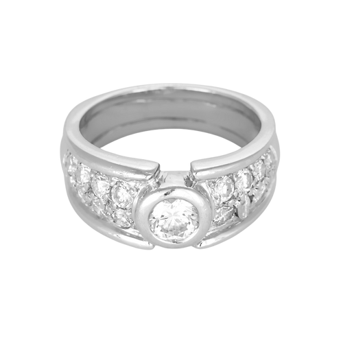 Bague en Or blanc 18k Diamant