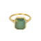 Bague en Or jaune 14k Emeraude