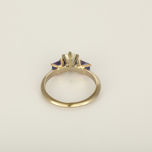 Bague en Or blanc & rose 18k Diamant and Tanzanite