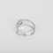 Bague en or gris double jonc et diamant