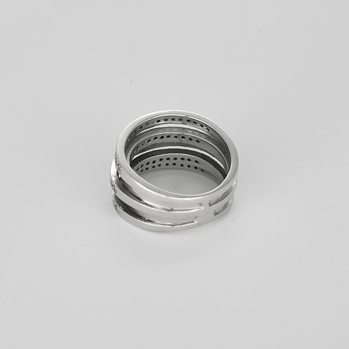52 Élégante bague en or blanc et diamants : 0,90 carat 58 Facettes DV32729-9