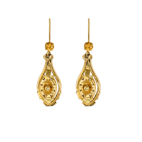 Boucles d'oreilles en Or jaune & rose 18k Saphir 58 Facettes DV0050-4