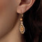 Boucles d'oreilles en Or jaune & rose 18k Saphir 58 Facettes DV0050-4
