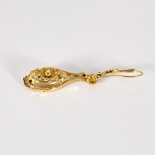 Boucles d'oreilles en Or jaune & rose 18k Saphir 58 Facettes DV0050-4