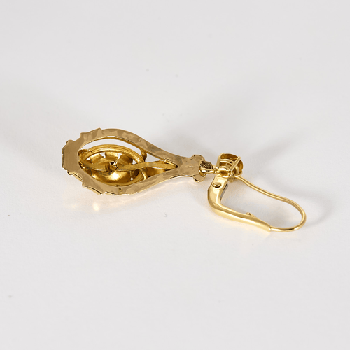Boucles d'oreilles en Or jaune & rose 18k Saphir 58 Facettes DV0050-4