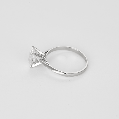 61 Bague solitaire en or gris, diamant 3.07 carats environ 58 Facettes DV32688-2