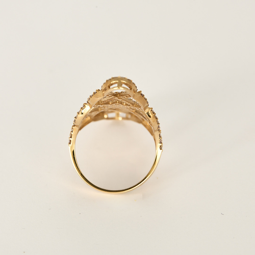 57 Élégante bague en or rose et diamants roses et violets : 1,50 carat 58 Facettes DV32273-1