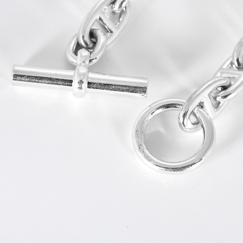 Hermes Chaîne d'Ancre, grand modèle - Collier en argent 58 Facettes DV32864-1