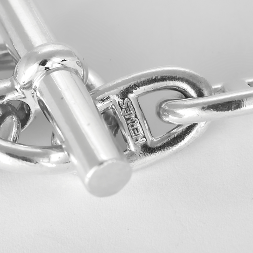 Hermes Chaîne d'Ancre, grand modèle - Collier en argent 58 Facettes DV32864-1
