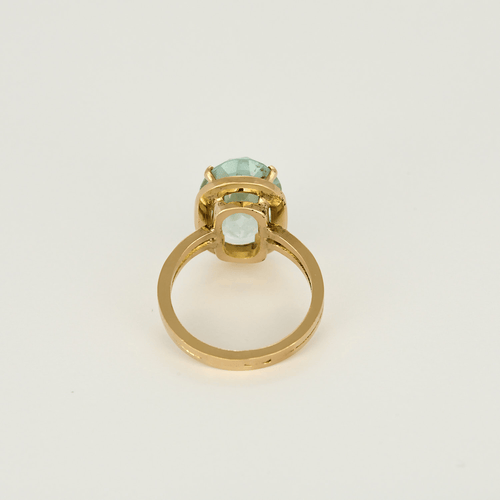 Bague en Or rose 18k Aquamarine
