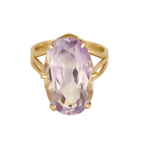 Bague en Or jaune 18k Améthyste