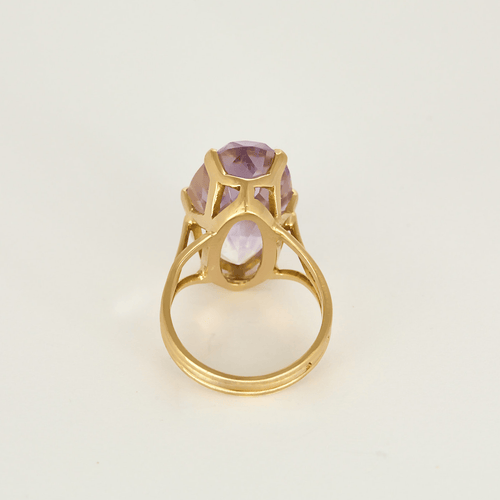 Bague en Or jaune 18k Améthyste