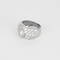 Bague jonc bombée en or blanc et diamants : 2,60 carats