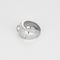 Bague jonc bombée en or blanc et diamants : 2,60 carats