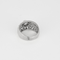 Bague jonc bombée en or blanc et diamants : 2,60 carats