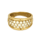 Bague bandeau en or jaune et diamants