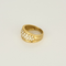 Bague bandeau en or jaune et diamants