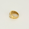 Bague bandeau en or jaune et diamants