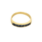 Élégante bague jonc en or jaune et saphirs calibrés