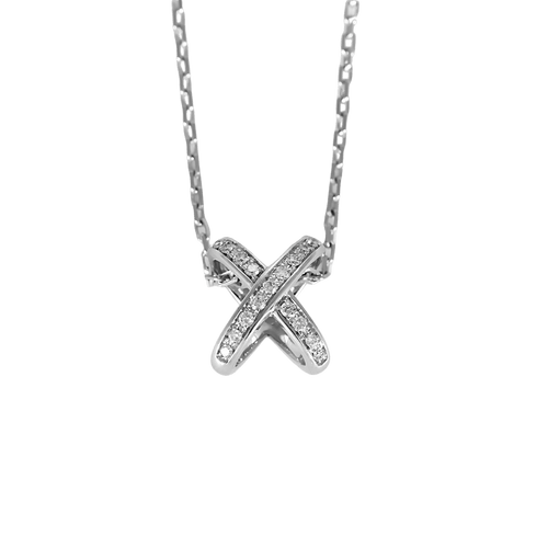 Chaumet - JEUX DE LIENS - Collier en or blanc et diamants 58 Facettes DV32854-2