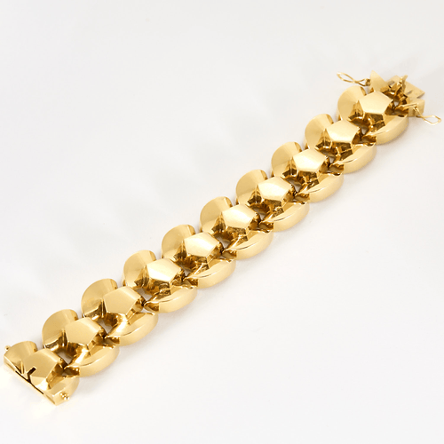 Bracelet Tank en or jaune 58 Facettes DV32324-1