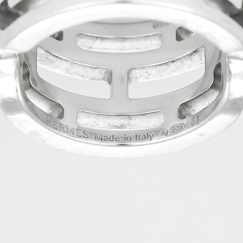 54 Hermès - Arcane- Petit Modèle - Bague en argent 58 Facettes DV32864-3