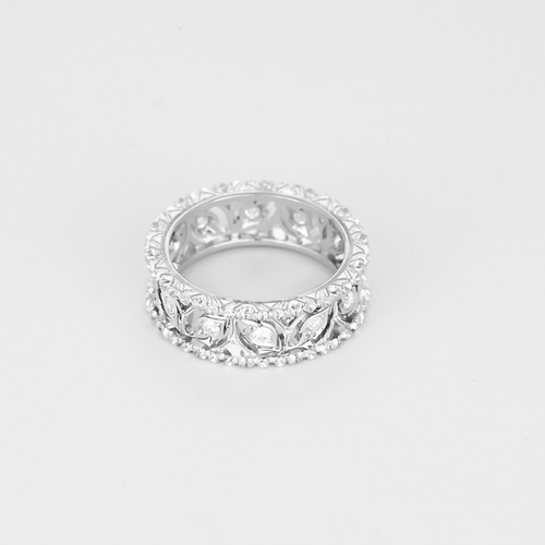 54 Buccellati - Eternelle Ramage - Élégante bague en or blanc 18K 58 Facettes DV33095-1