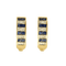 Élégantes boucles d'oreilles en or jaune, saphirs et diamants 58 Facettes DV31842-5