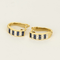 Élégantes boucles d'oreilles en or jaune, saphirs et diamants 58 Facettes DV31842-5