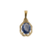 Pendentif en or jaune, diamants et saphir : 1,50 carat 58 Facettes DV31334-1