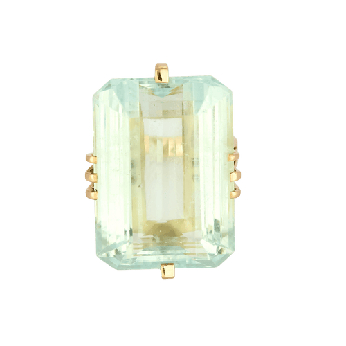 52.5 Bague en Or jaune 18k Aquamarine 58 Facettes DV32254-1