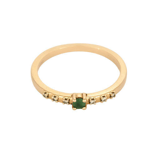 52 Mauboussin - Capsule d'émotions - Élégante bague en or rose, diamants et émeraude 58 Facettes DV33416-1