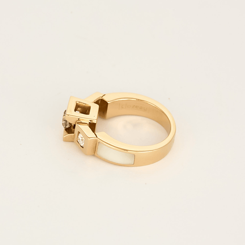 52 Other Bague en Or rose 18k Diamant de couleur champagne  and Diamant 58 Facettes DV32872-2