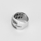 Bague en or blanc, diamants et diamants noirs