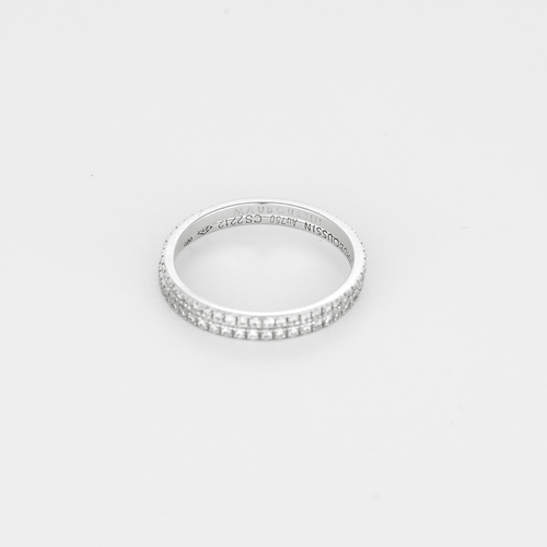53 Mauboussin - Parce que je t'aime - Deux alliances en or blanc et diamants 58 Facettes DV33707-6