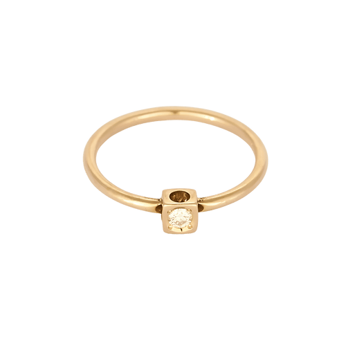 51 Dinh Van - Le cube - XS - Bague en or rose 58 Facettes DV0997-8