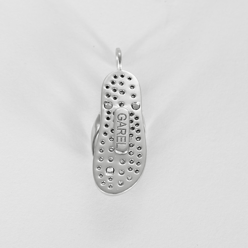Garel Pendentif Tong en Or blanc et Diamants 58 Facettes DV32729-2